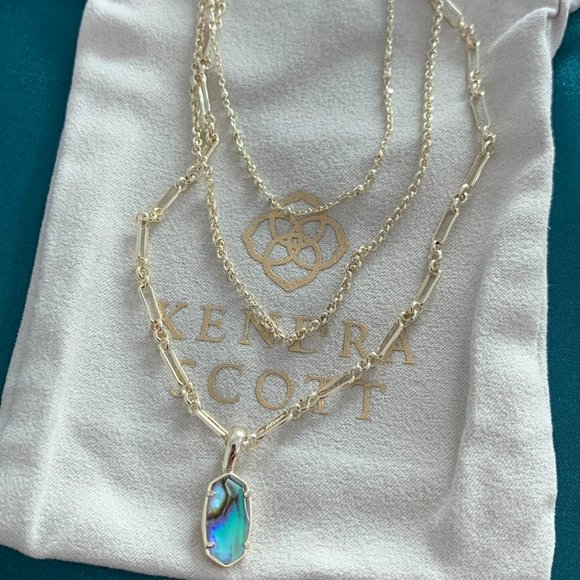 Kendra Scott Elisa Three-layer shell necklace collarbone chain Multi-layer - Picture 9 of 16